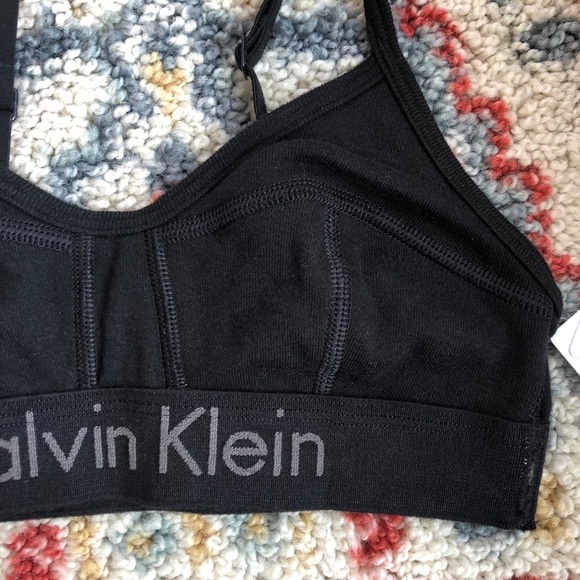 NEW ✨ Calvin Klein Black Unlined Bralette - Picture 4 of 6